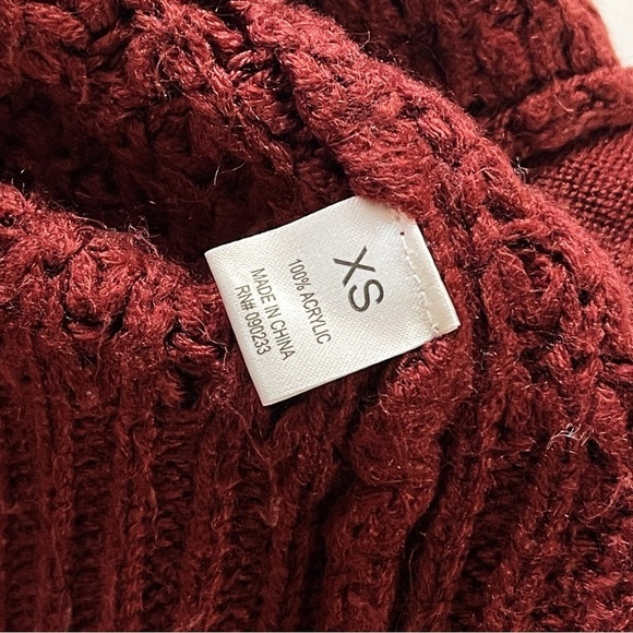 ROXY Women’s Maroon Knit Button Front Cardigan - X-Small - Picture 7 of 10